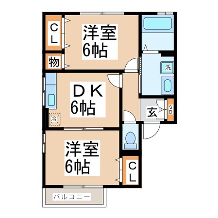 パティオ須屋の物件間取画像